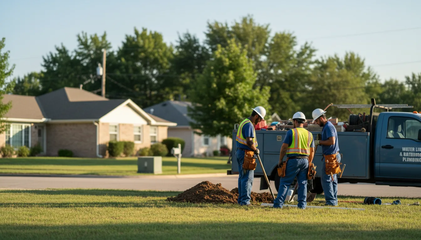 Residential water line and bathroom plumbing service in Owosso, MI
